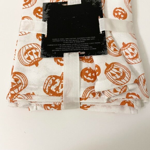Spooky Night Set of 4 Napkins Halloween Pumpkins - Picture 8 of 10